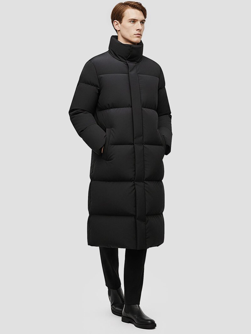 men's extra long down jacket
