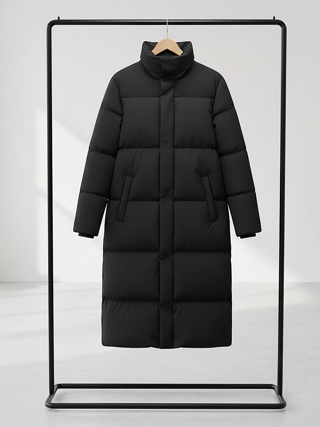 men's extra long down jacket