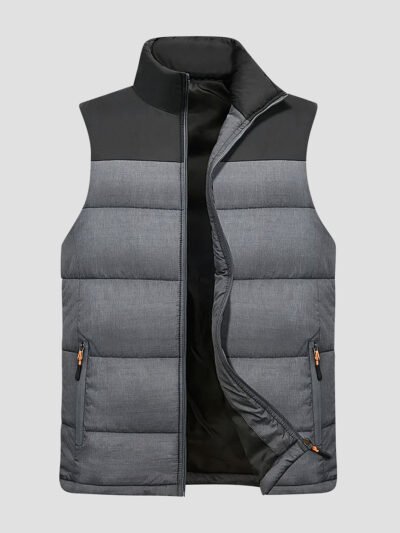 ASHGREY – Doudoune sans manche gris homme 6 men's gray sleeveless down jacket