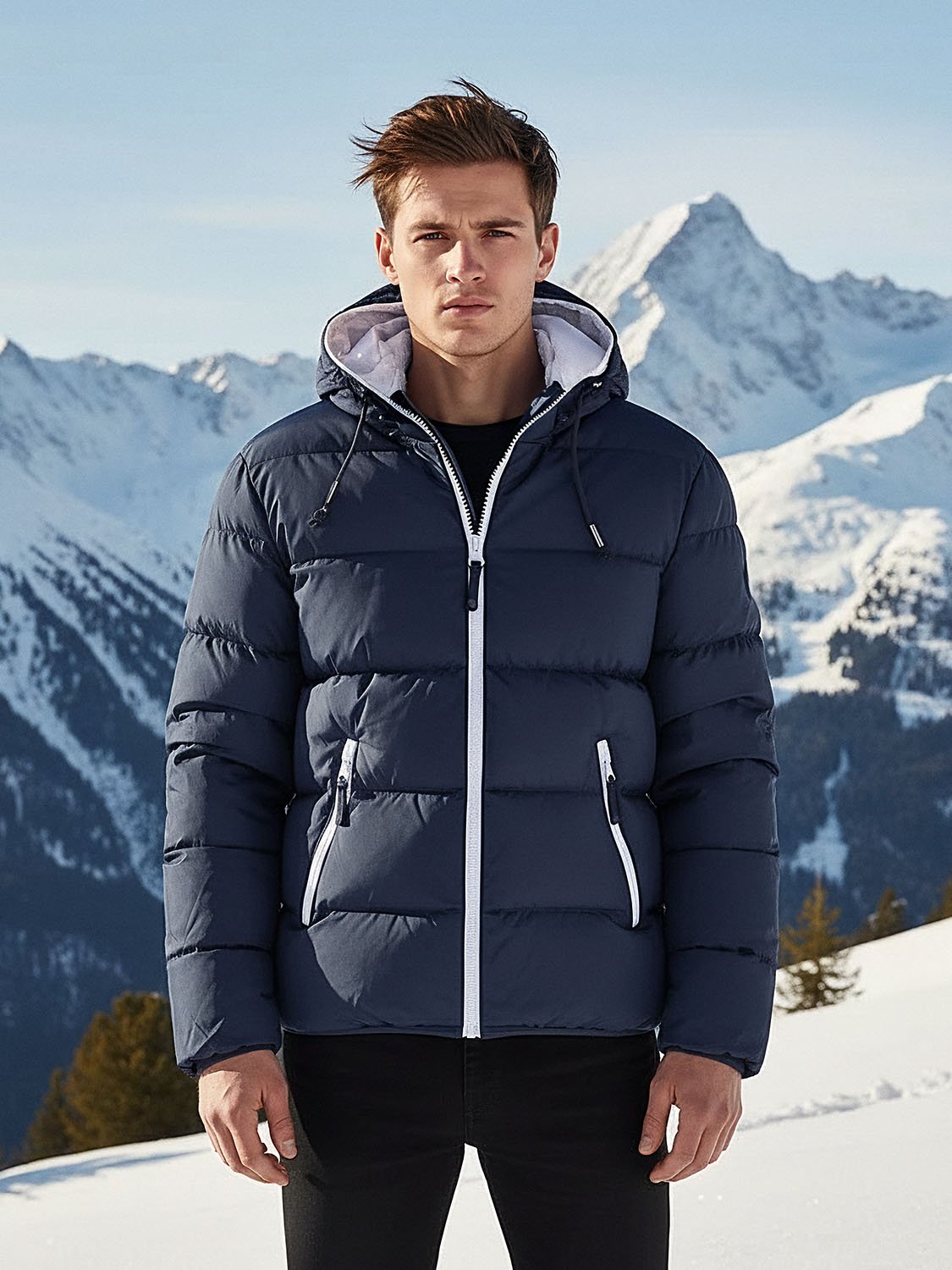 NAVYLIGHT – Doudoune légère homme bleu marine 5 men's lightweight navy blue down jacket