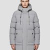 men's long hooded down jacket