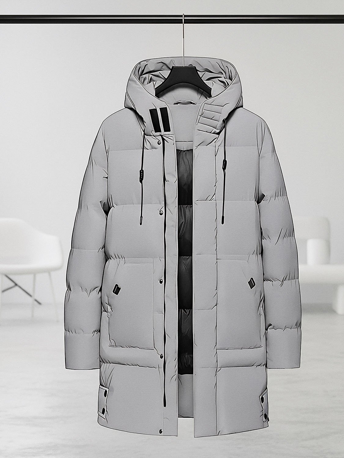 CAPMAX – Doudoune longue à capuche homme 7 mens long hooded down jacket 9