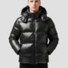 men's shiny quilted down jacket