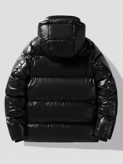 men's shiny quilted down jacket