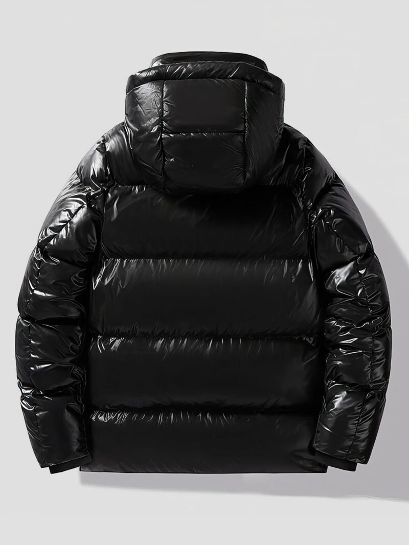 men's shiny quilted down jacket