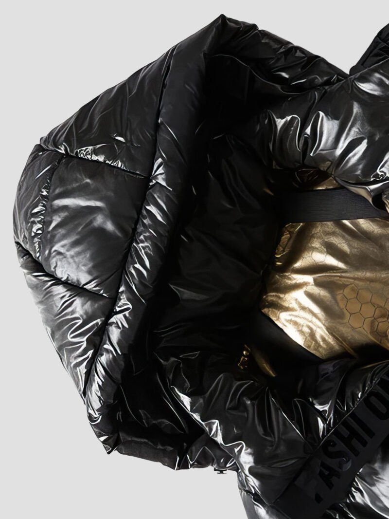 men's shiny quilted down jacket