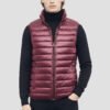 men's shiny sleeveless down jacket