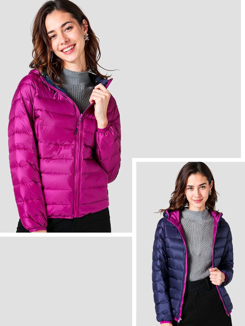 reversible women's down jacket