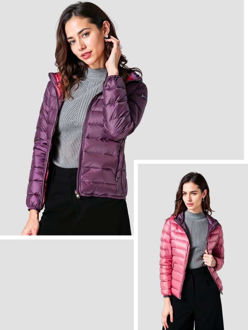 reversible women's down jacket