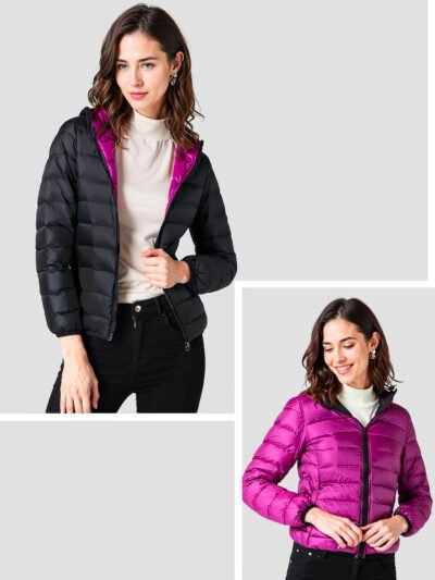 reversible women's down jacket