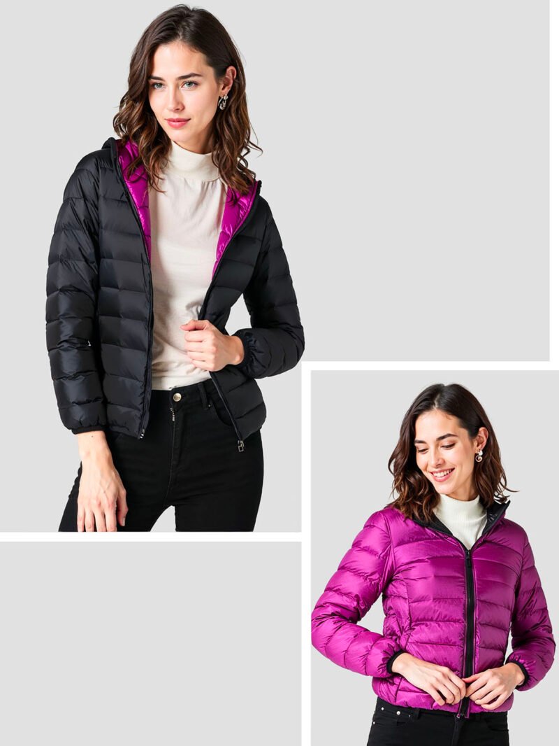 reversible women's down jacket