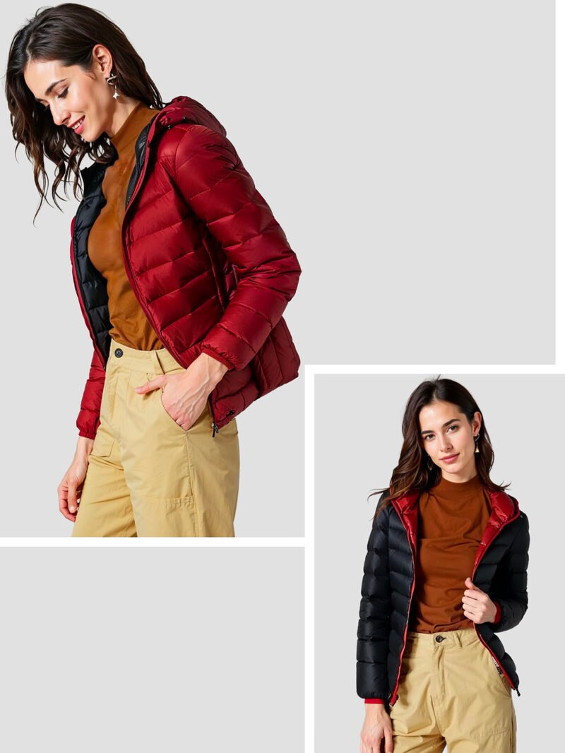 reversible women's down jacket