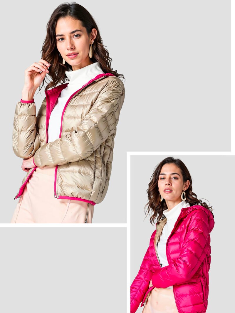 reversible women's down jacket