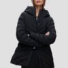 women's black quilted down jacket