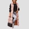 Women's extra long sleeveless down jacket