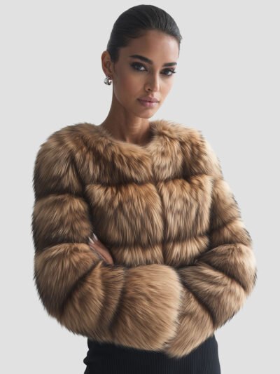 women's faux fur down jacket