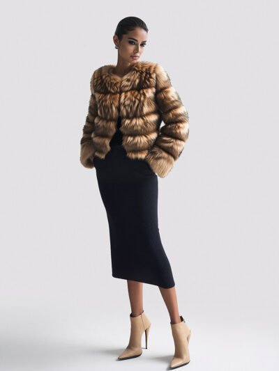 women's faux fur down jacket