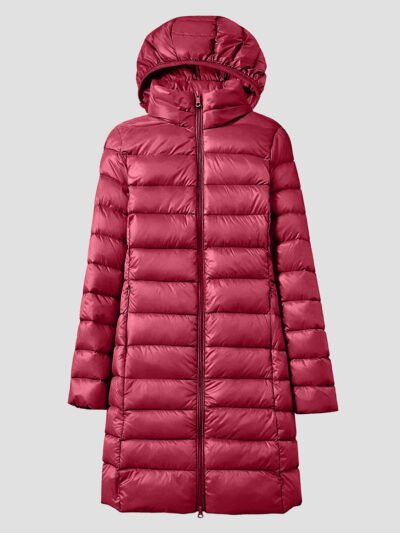 women's lightweight long down jacket