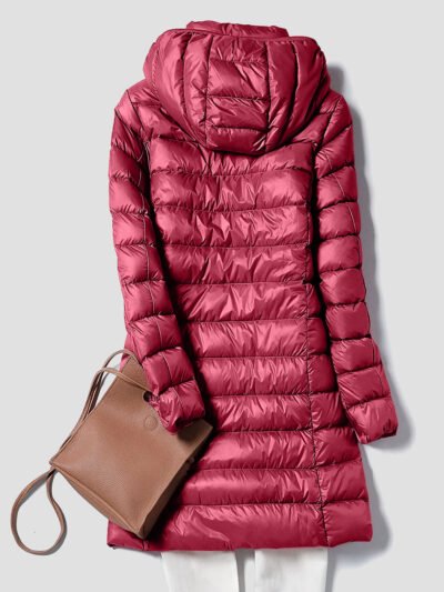 women's lightweight long down jacket