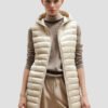 women's long sleeveless down jacket
