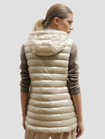 women's long sleeveless down jacket