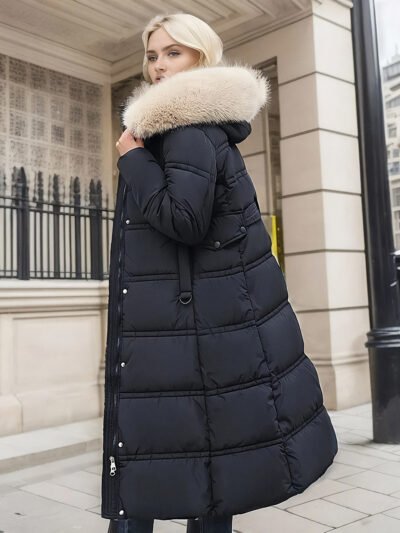 women's long winter down jacket