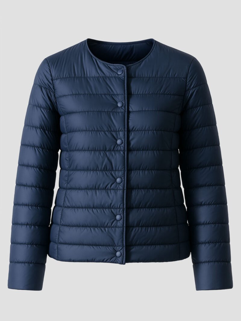 women's navy blue lightweight down jacket