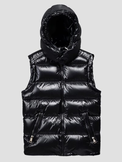 black women's sleeveless down jacket