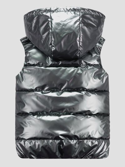 women's sleeveless down jacket with hood