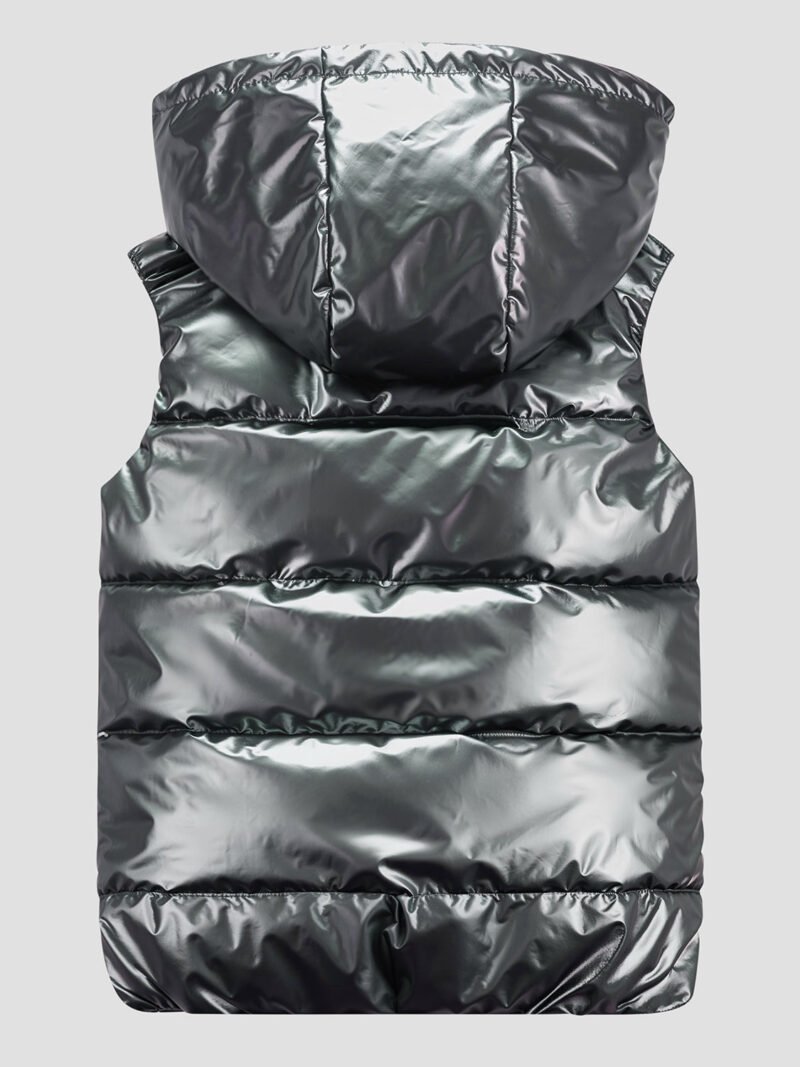 women's sleeveless down jacket with hood