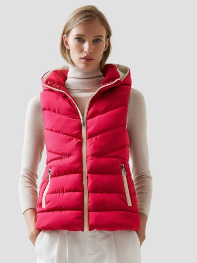 women's sleeveless riding down jacket