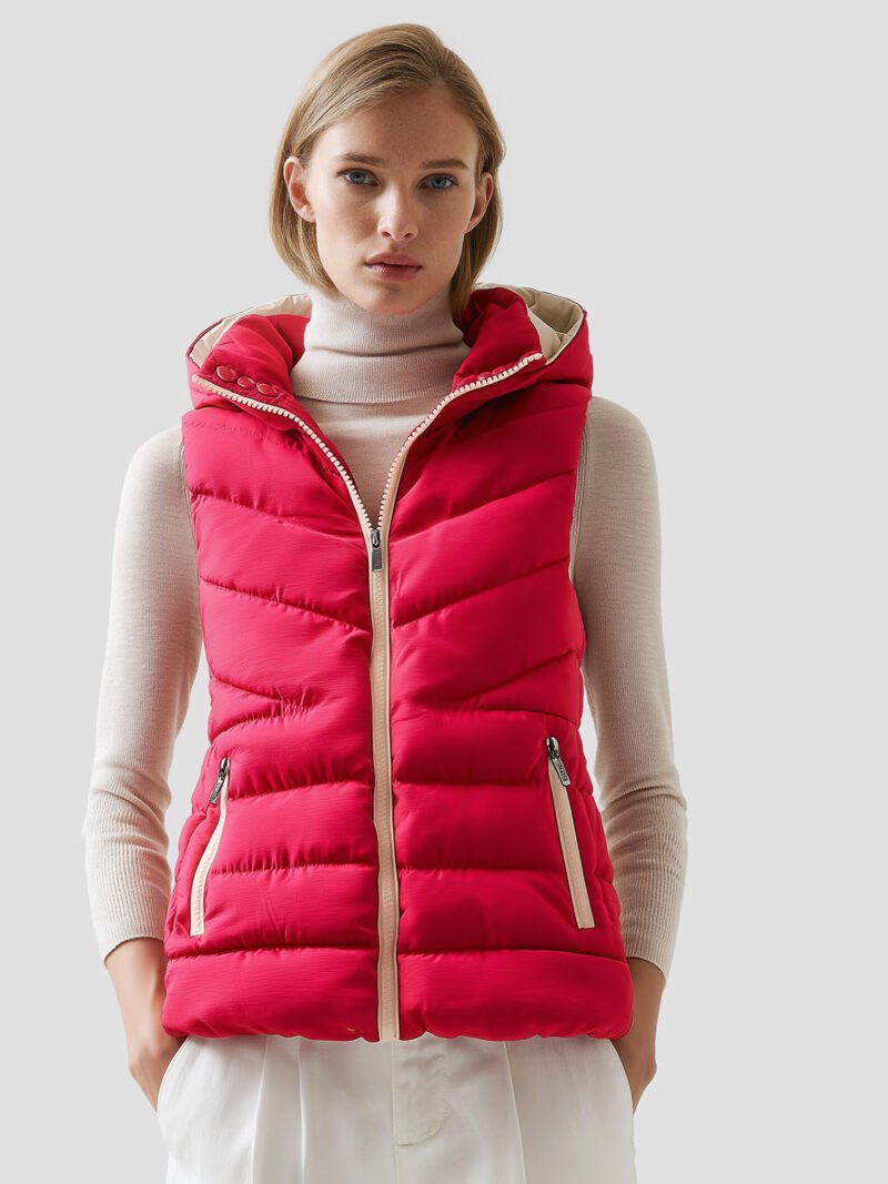 women's sleeveless riding down jacket