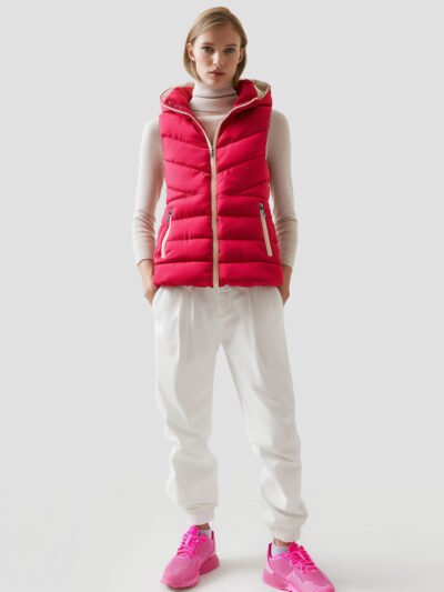 women's sleeveless riding down jacket