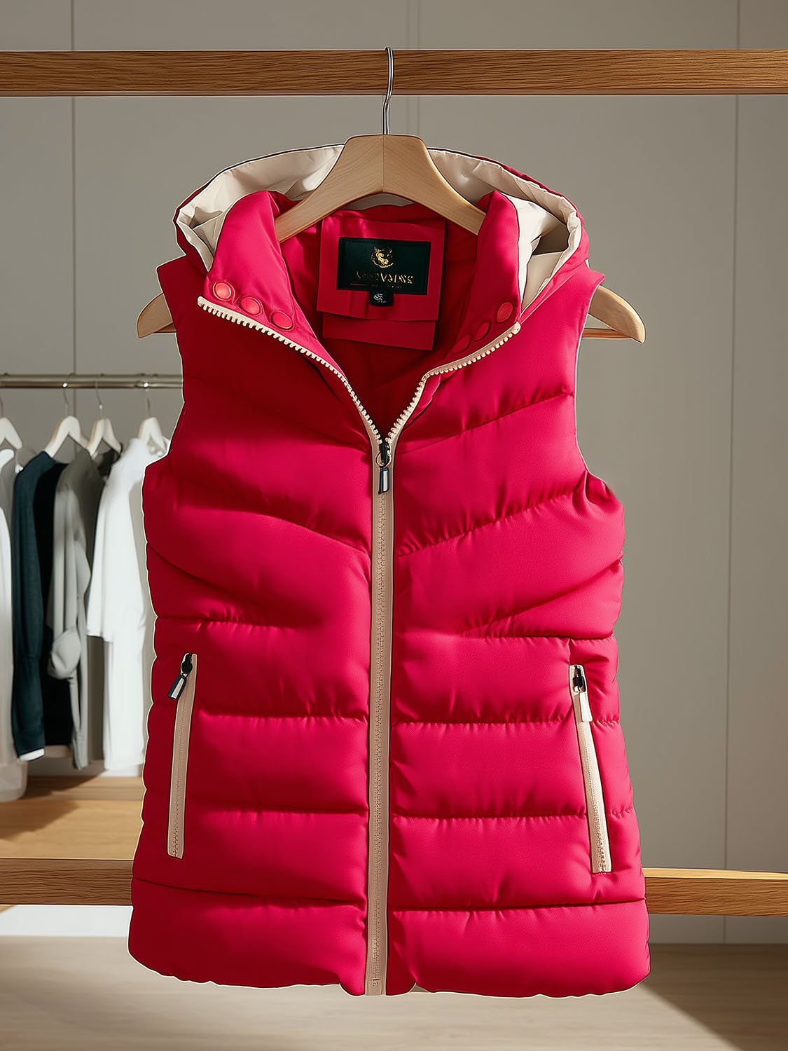 women's sleeveless riding down jacket