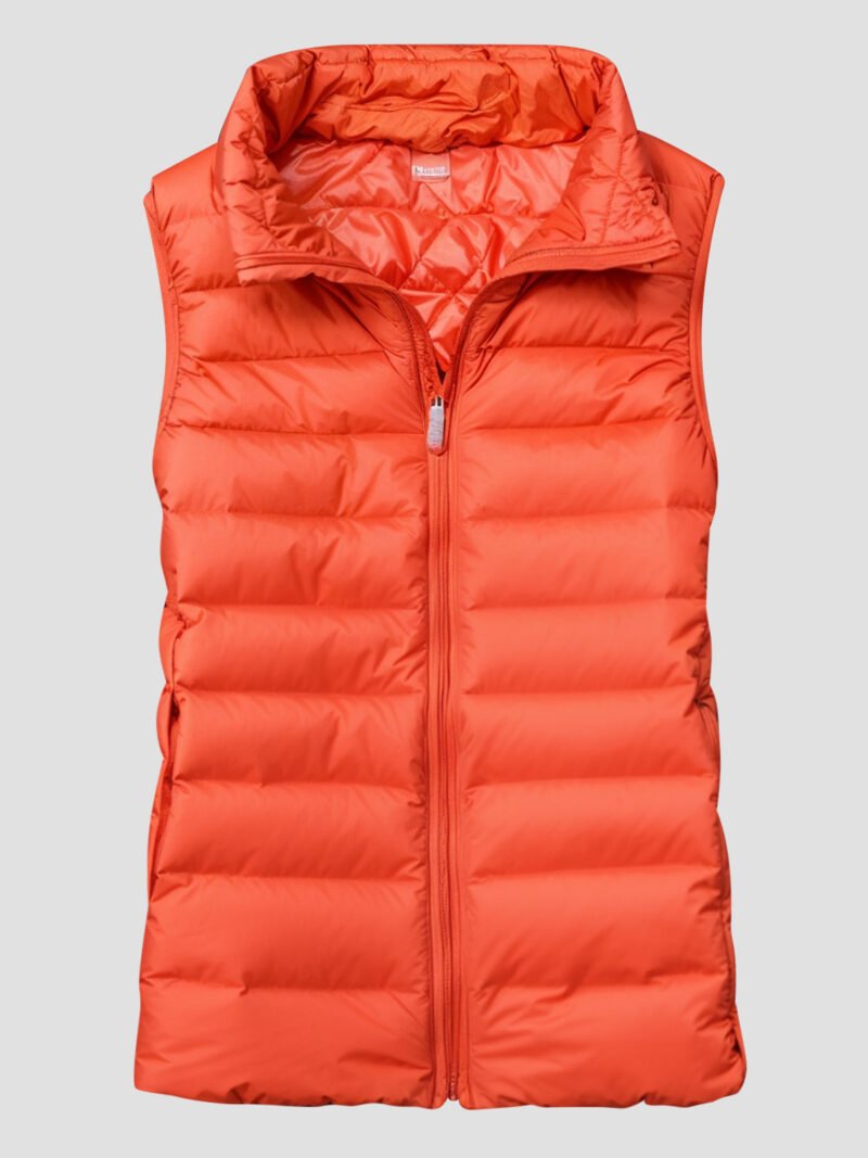women's slim fitted sleeveless down jacket