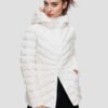 women's white quilted down jacket