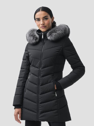 women's winter mid-length down jacket