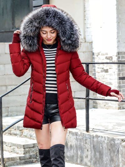 women's winter mid-length down jacket