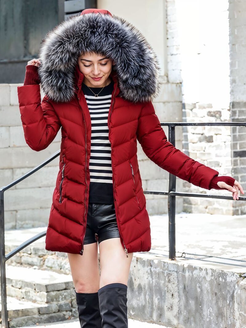 women's winter mid-length down jacket
