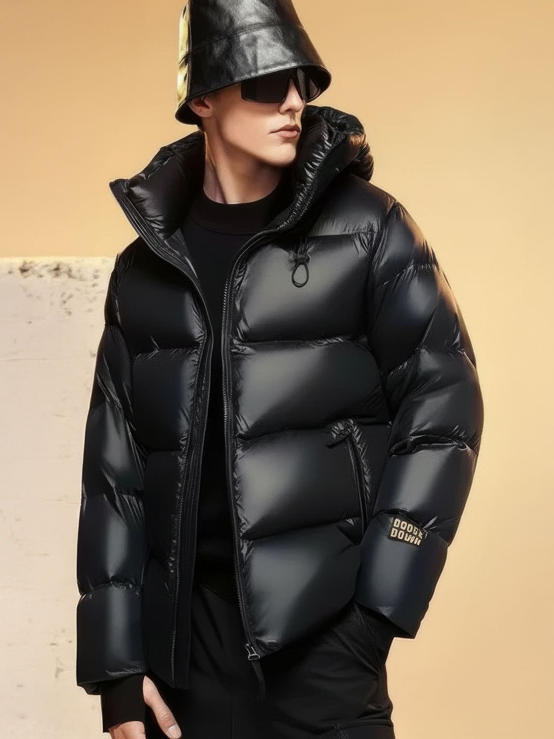 DUCKDOWN – Doudoune homme duvet de canard noire 6 Veste noire en duvet, style moderne.