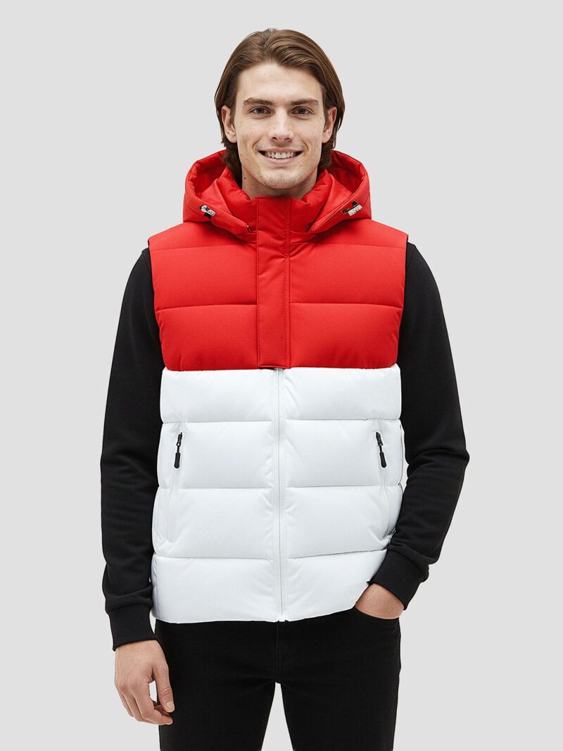 Men's Two-Tone Sleeveless Down Jacket
