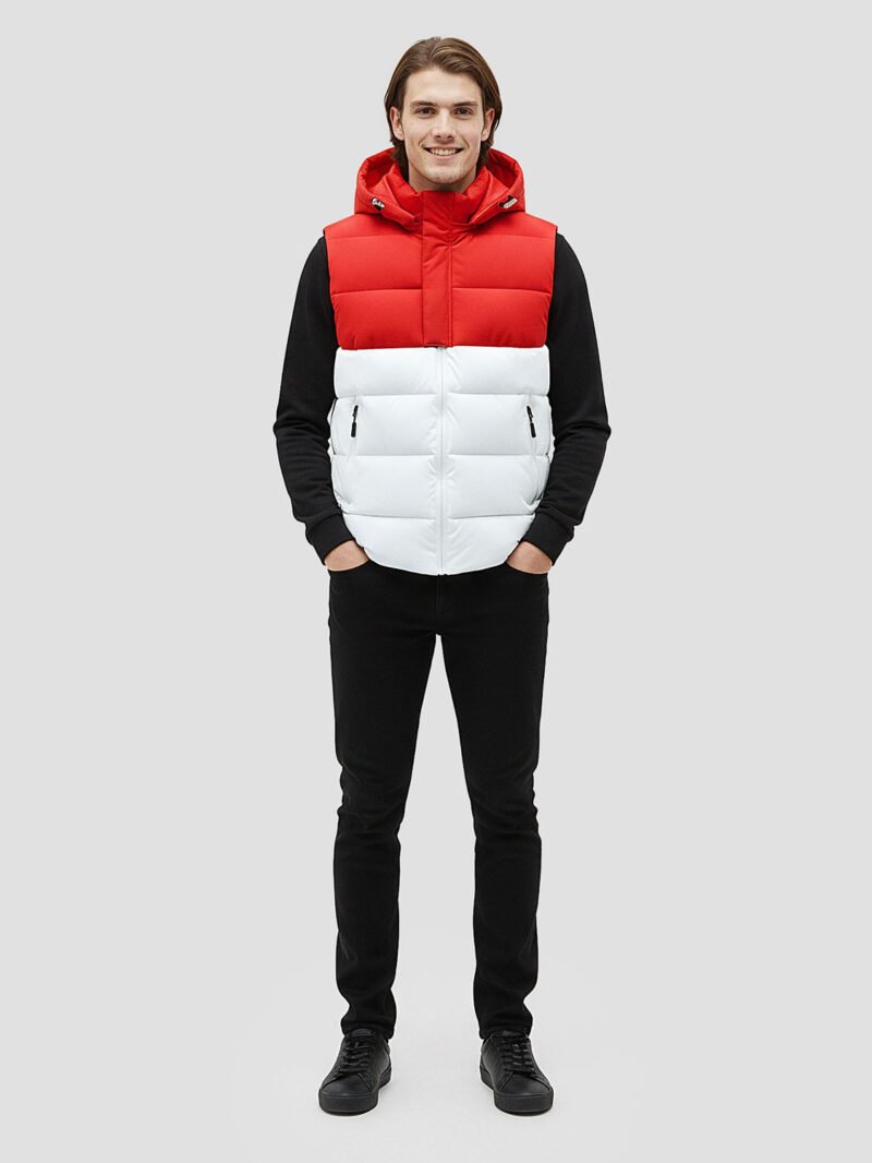 Men's Two-Tone Sleeveless Down Jacket