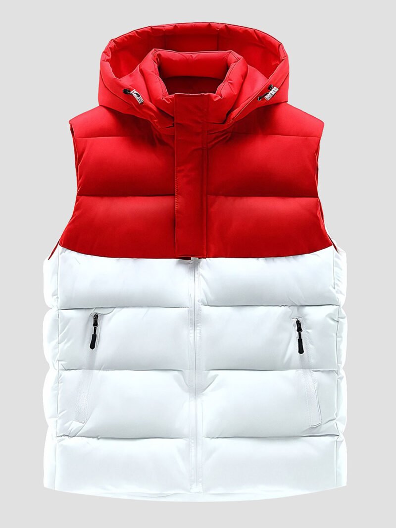 Men's Two-Tone Sleeveless Down Jacket