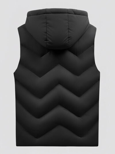 black sleeveless men's down jacket