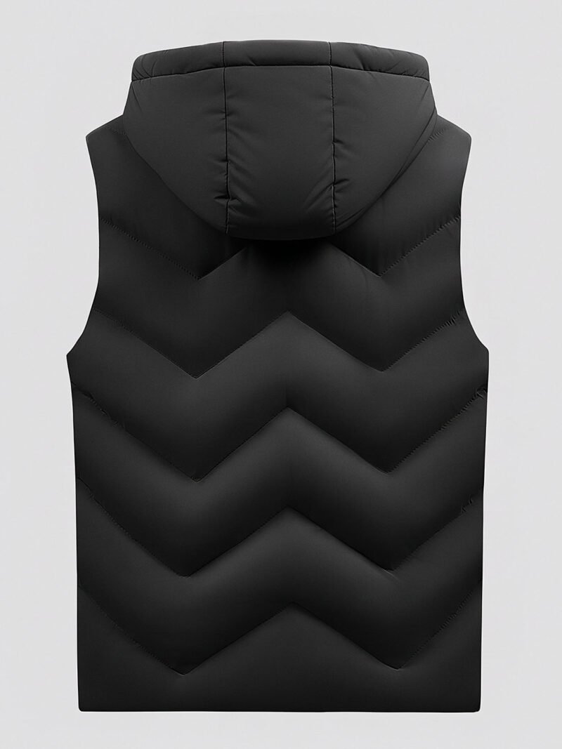 black sleeveless men's down jacket