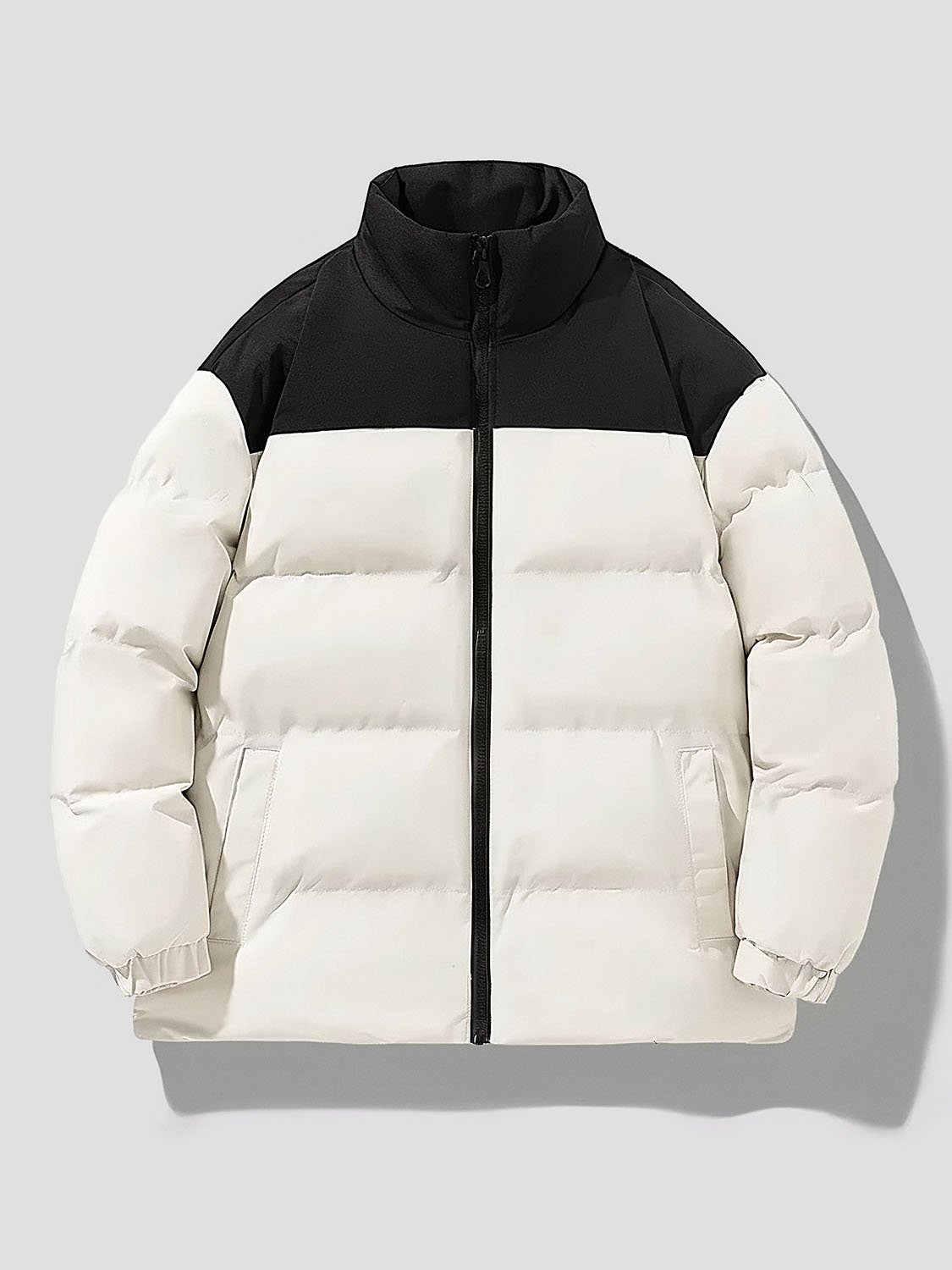 CONTRAST – Doudoune noire et blanche homme 3 men's black and white down jacket