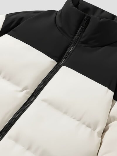 CONTRAST – Doudoune noire et blanche homme 7 men's black and white down jacket