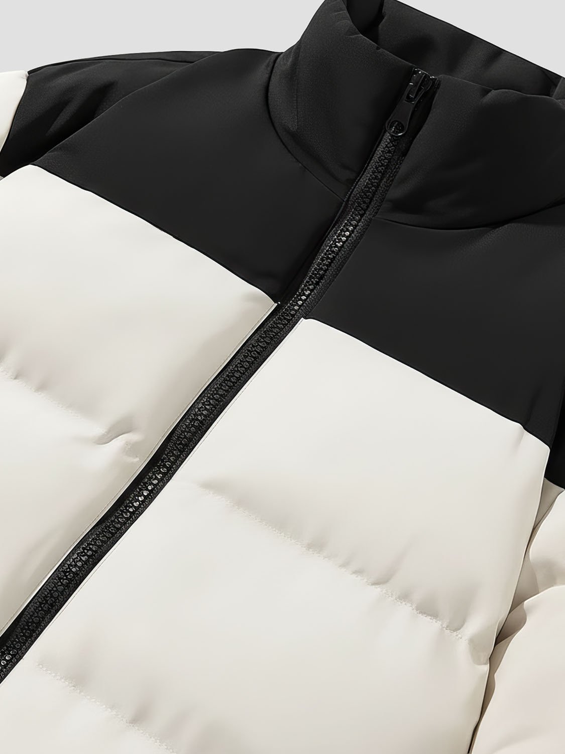 CONTRAST – Doudoune noire et blanche homme 4 men's black and white down jacket