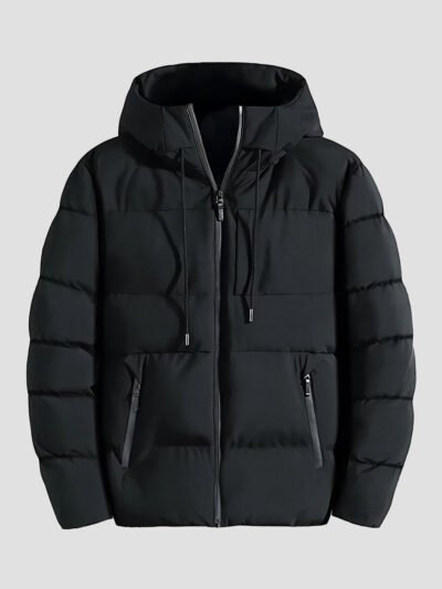 CAPBLACK – Doudoune Homme Noire avec Capuche 7 Men's Black Down Jacket with Hood