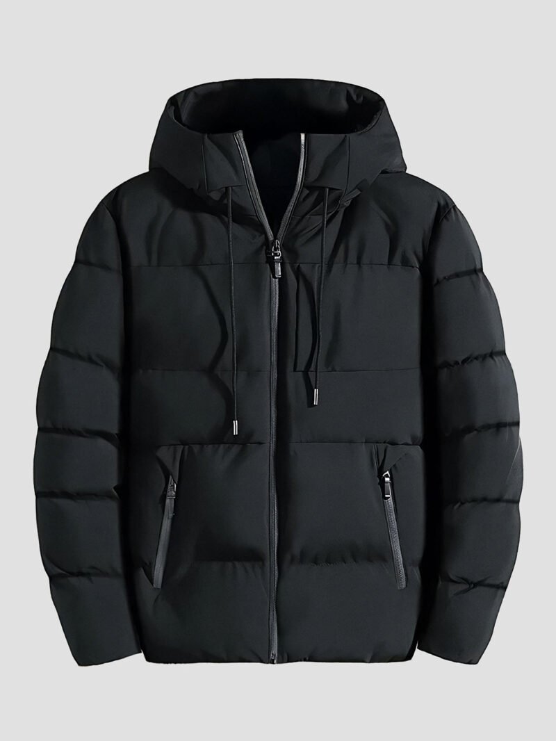 mens-black-down-jacket-with-hood_3 Men's Black Down Jacket with Hood